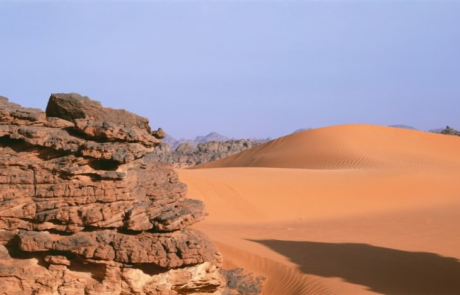 Image: Acacus Rock with Dunes, Roberta Bondar, 2003