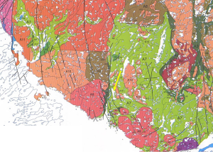Portion of GSC geological map by Paul Hoffman et al. in Open File 2559 published in 1993