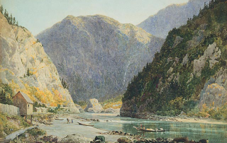 Lucius O'Brien - 1888 The Gate of the Canyon Fraser River