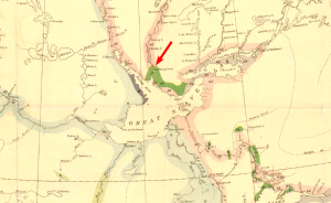 Portion of GSC compilation map 1585 published in 1922 Portion of GSC compilation map 1585 published in 1922